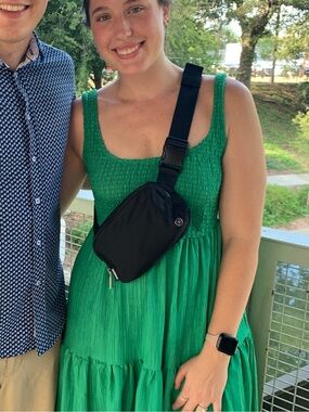 Green Tiered Sundress with Smocked Bodice